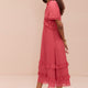 Lyra Silk Dress - Berry Crush