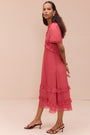Lyra Silk Dress - Berry Crush