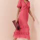 Lyra Silk Dress - Berry Crush
