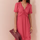 Lyra Silk Dress - Berry Crush
