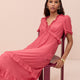 Lyra Silk Dress - Berry Crush