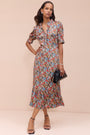 Fabienne Silk Dress - Ditsy