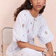 Evelyn Dress - Embroidered Stripe