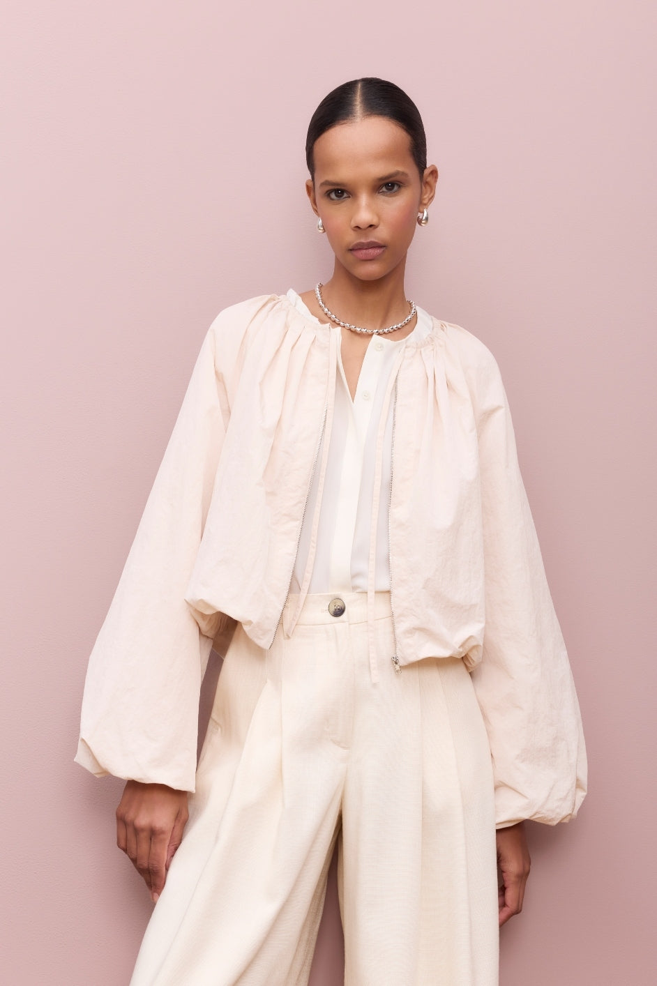 Penelope Puffball Jacket - Dusky Pink