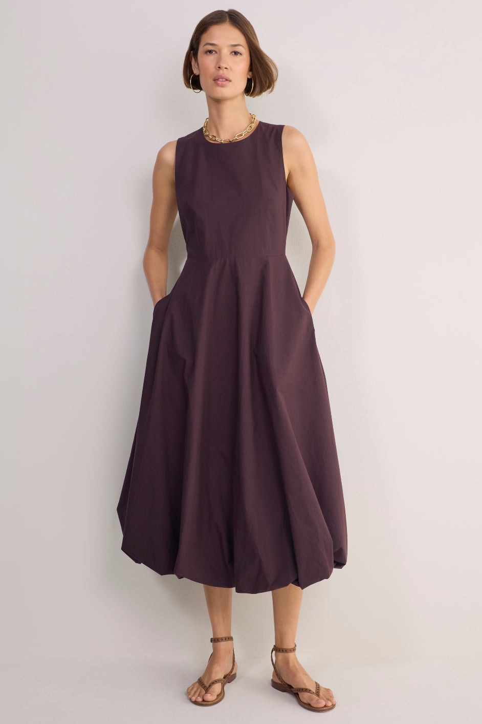 Collette Puffball Dress - Chocolate