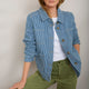Ada Denim Jacket - Blue/Ivory Stripe