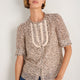 Alexa Silk Blend Blouse - Leopard