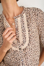 Alexa Silk Blend Blouse - Leopard