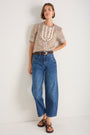 Alexa Silk Blend Blouse - Leopard