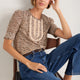 Alexa Silk Blend Blouse - Leopard
