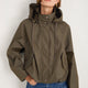 Billie Funnel Hooded Bomber Jacket - Soft Khaki