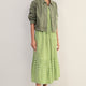 Bliss Dress - Fern Green Floral Stamp