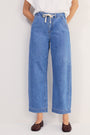 Camille Tie Horseshoe Jean - Light Wash