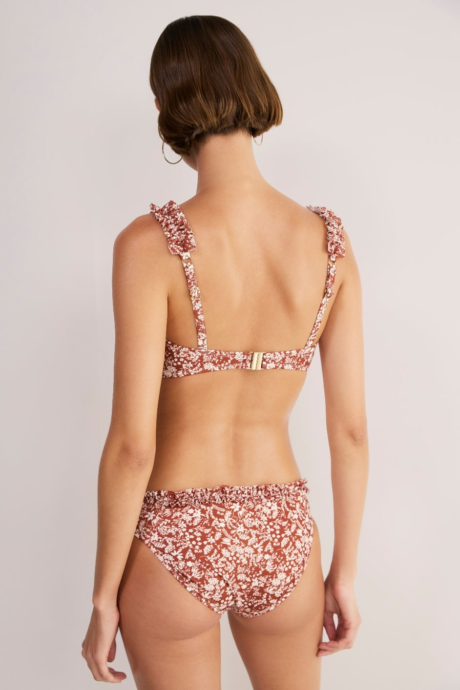 Cassis Bikini Bottom - Sand Mono Floral