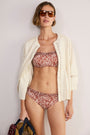 Cassis Bikini Top - Sand Mono Floral
