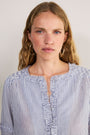 Cecelie Blouse - Blue/Ivory Stripe