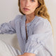 Cecelie Blouse - Blue/Ivory Stripe