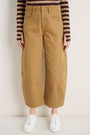 Charlie Curved Pocket Horseshoe Jean - Cumin Brown
