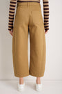 Charlie Curved Pocket Horseshoe Jean - Cumin Brown
