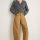 Charlie Curved Pocket Horseshoe Jean - Cumin Brown