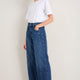 Charlie Curved Pocket Horseshoe Jean - Dark Mid Wash