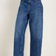 Charlie Curved Pocket Horseshoe Jean - Dark Mid Wash
