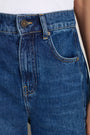 Charlie Curved Pocket Horseshoe Jean - Dark Mid Wash