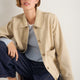 Chrissie Cashmere Jumper - Chambray Blue/Ivory Micro Stripe