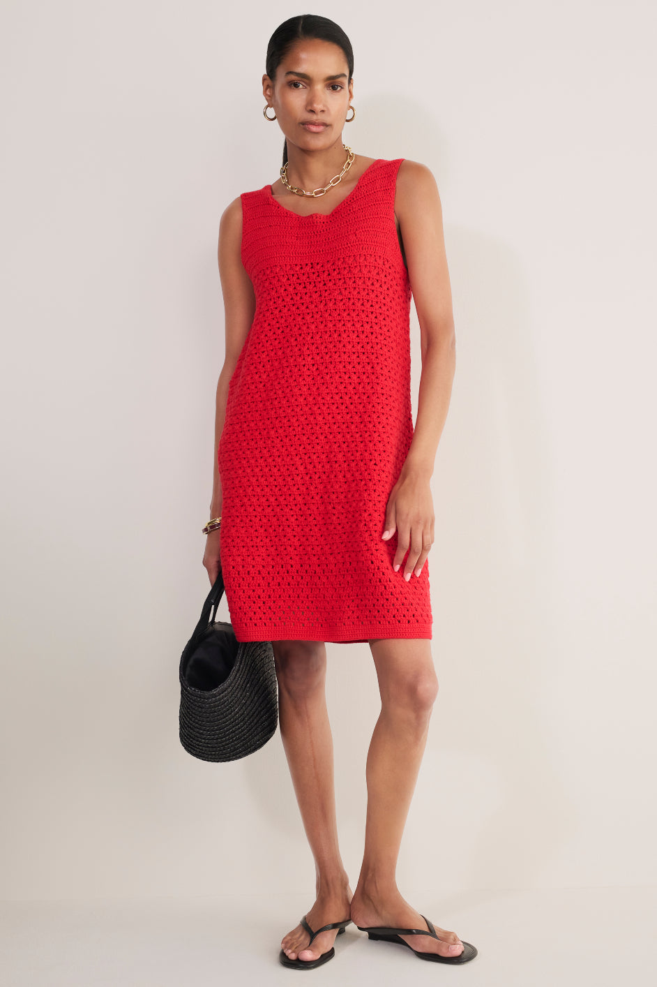 DB x WYSE Crochet Dress - Red
