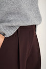 DB x WYSE Wool Blend Pleated Trouser - Cocoa