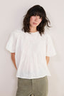 Dominique Top - White Embroidered