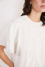 Dominique Top - White Embroidered