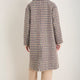 Dylan Wool Blend Coat - Sand/Brown Check
