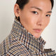 Dylan Wool Blend Coat - Sand/Brown Check