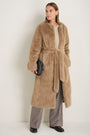 Cameron Long Length Faux Fur Coat - Mink