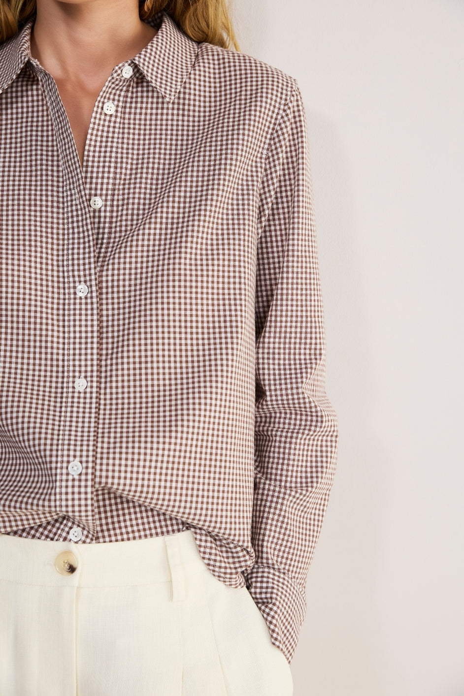 Elma Shirt - Cocoa Gingham