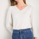 Elyna 3/4 Sleeve Tee - White