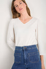 Elyna 3/4 Sleeve Tee - White
