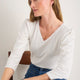Elyna 3/4 Sleeve Tee - White
