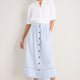 Evangeline Skirt - Powder Blue Stripe