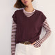 Fleur Linen Cotton V-Neck Tank - Raisin