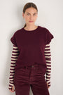 Fleur Merino Tank - Deep Fig
