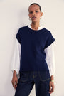 Fleur Merino Tank - Midnight