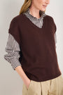 Fleur V-Neck Tank - Cocoa