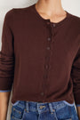 Fleurine Cropped Cardigan - Cocoa