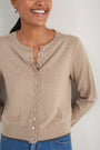 Fleurine Cropped Cardigan - Oat Melange