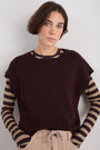 Fleur Merino Tank - Cocoa