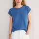 Fleurine Linen Cotton Tank - Coastal Blue