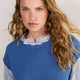 Fleurine Linen Cotton Tank - Coastal Blue