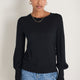 Fleurine Scallop Jumper - Black